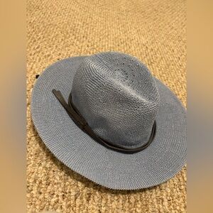 Real straw blue hat women’s